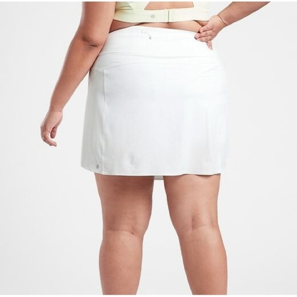 Athleta Run With It 16” White Skirt Skort - Picture 2 of 9